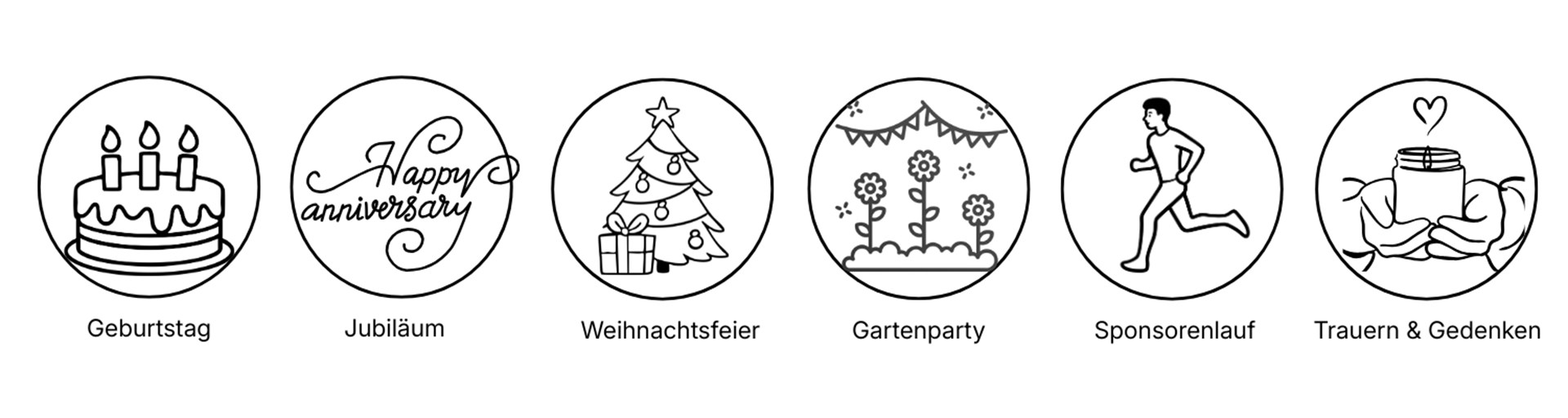 Spendenaktion Beispiele: Geburtstag, Jubiläum, Firmenfeier, Taufe, Sponsorenlauf, Trauern & Gedenken