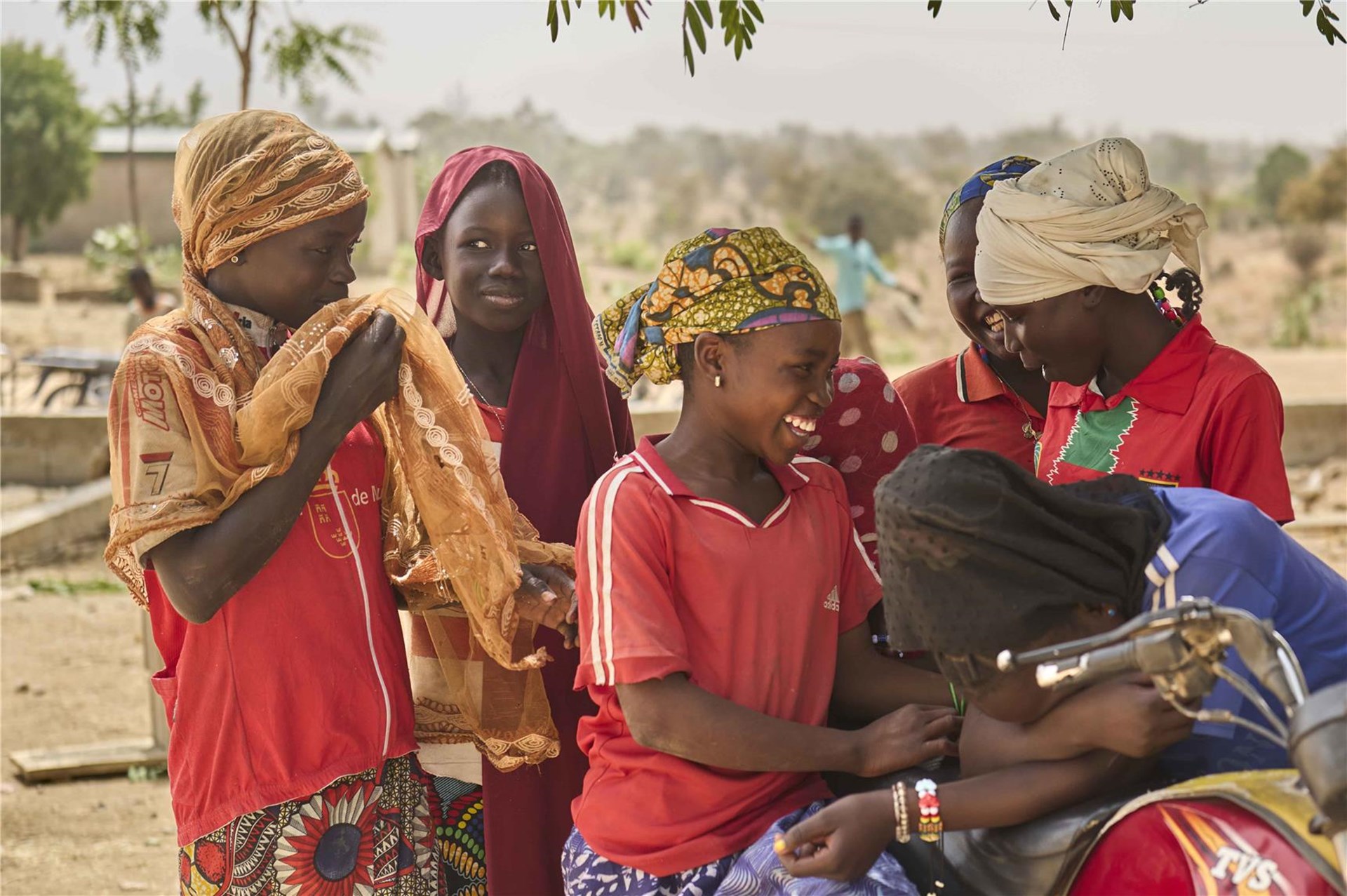 Lebensmittelverteilung in Zamai, Extremer Norden, Kamerun
