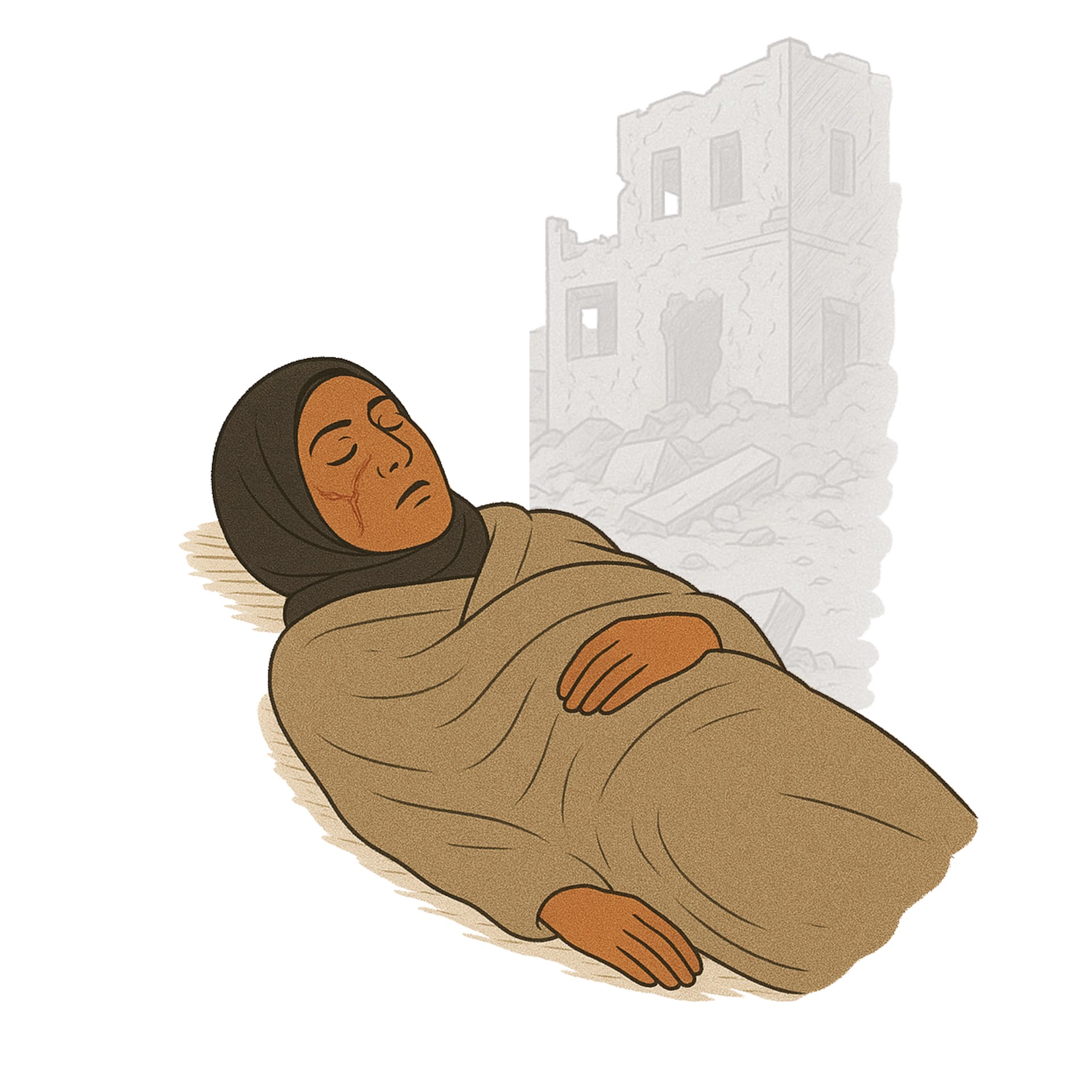 Wenige Tage nach ihrer Entbindung trifft ein Bombenangriff Aishas Camp.