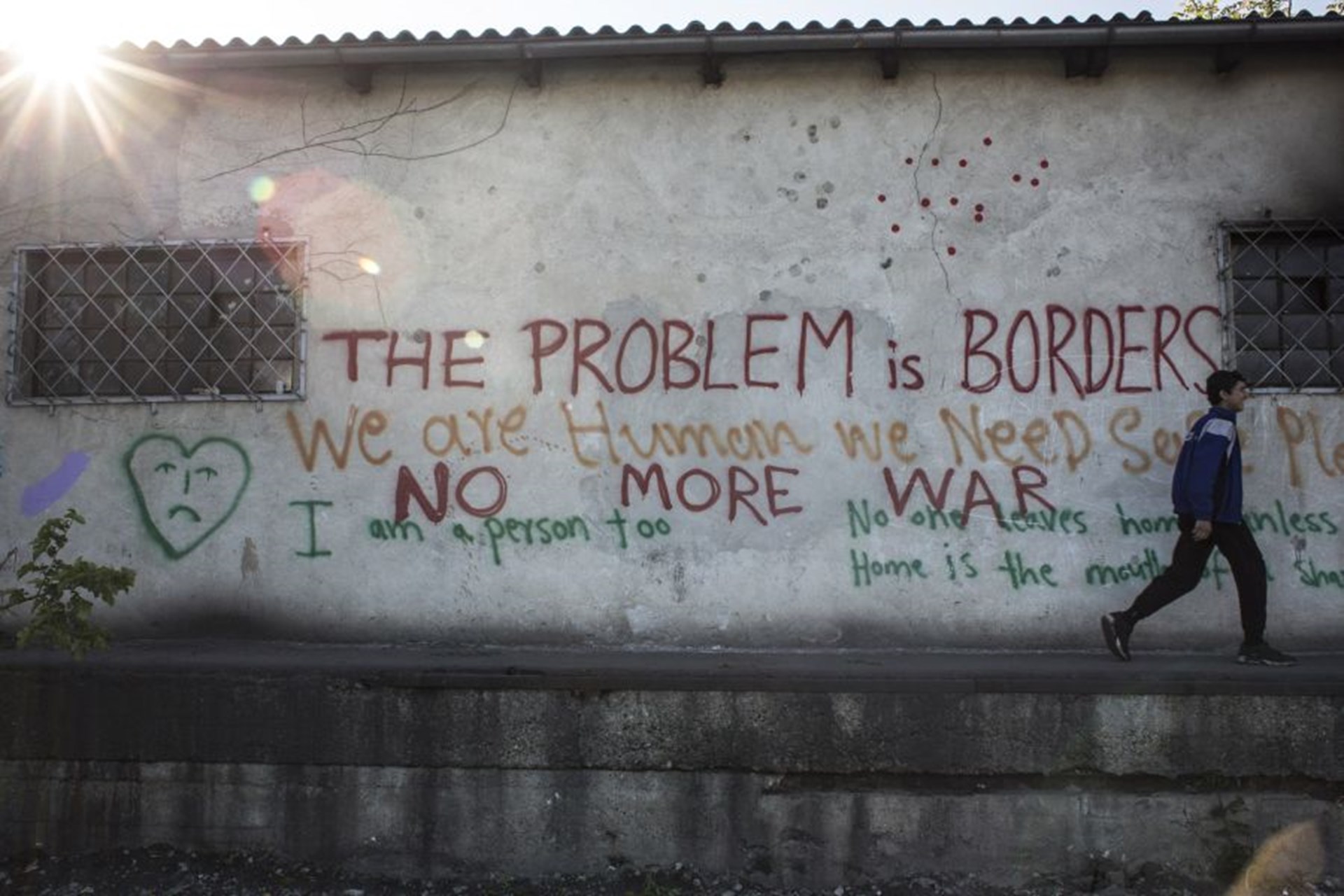 Graffiti in Baracken