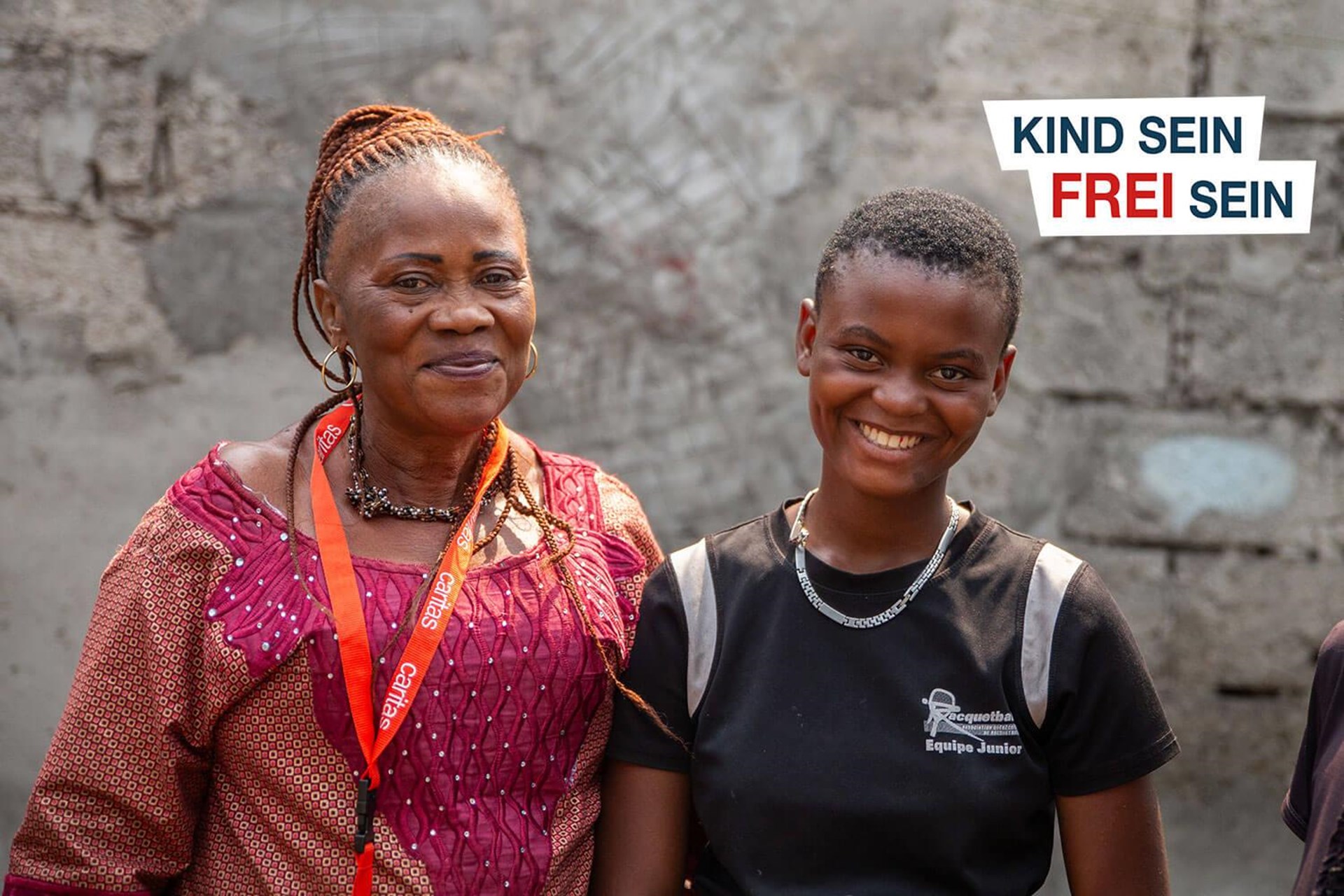 Winner mit ihrer Sozialarbeiterin Annie