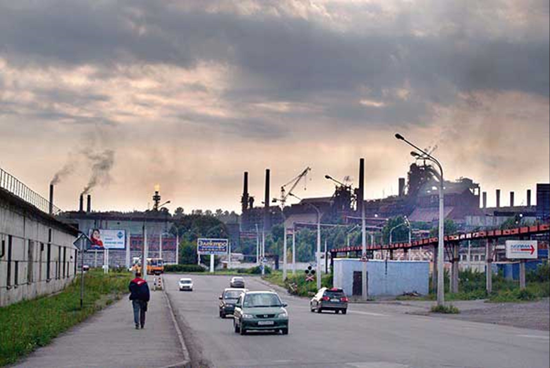 Luftverschmutztes Industrieviertel